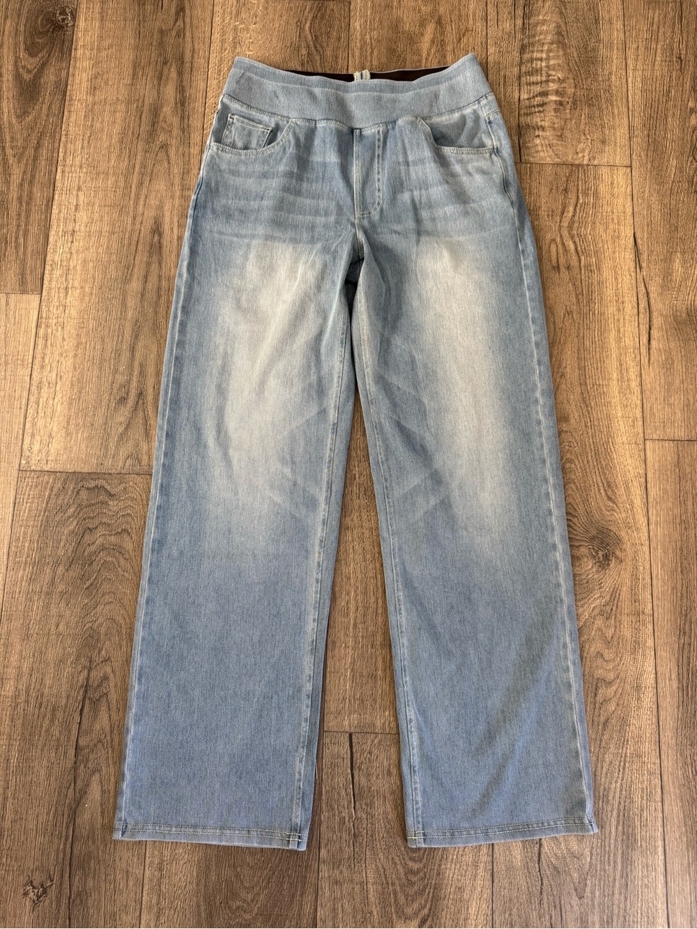 Halara Flex™ High Waisted Pockets Washed Casual Bootcut Jeans